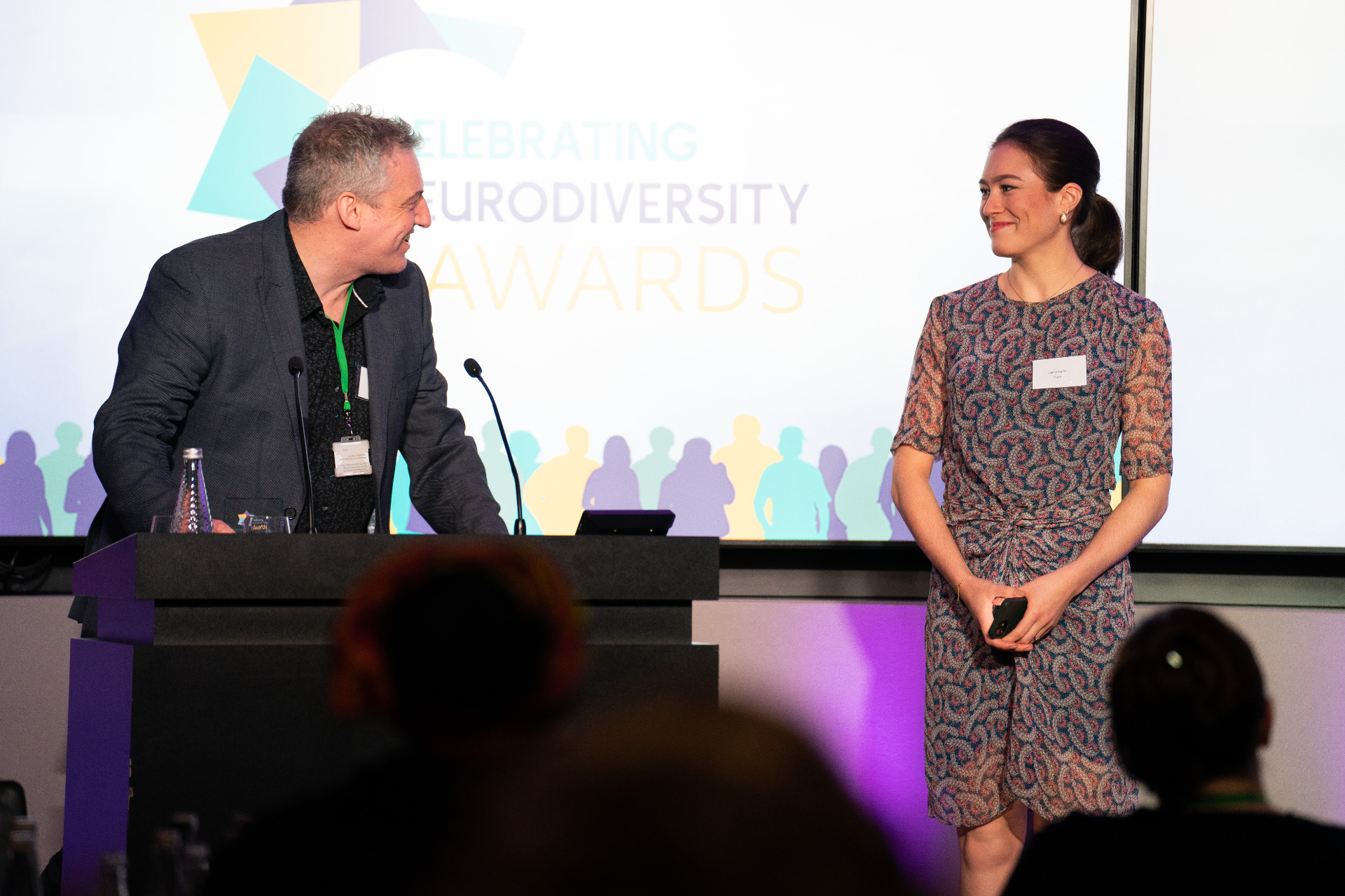 Wayne Kelly receiving the Neurodiversity Award on behalf of the Babcock Neurodiversity Network and Team at the Celebrating Neurodiversity Awards